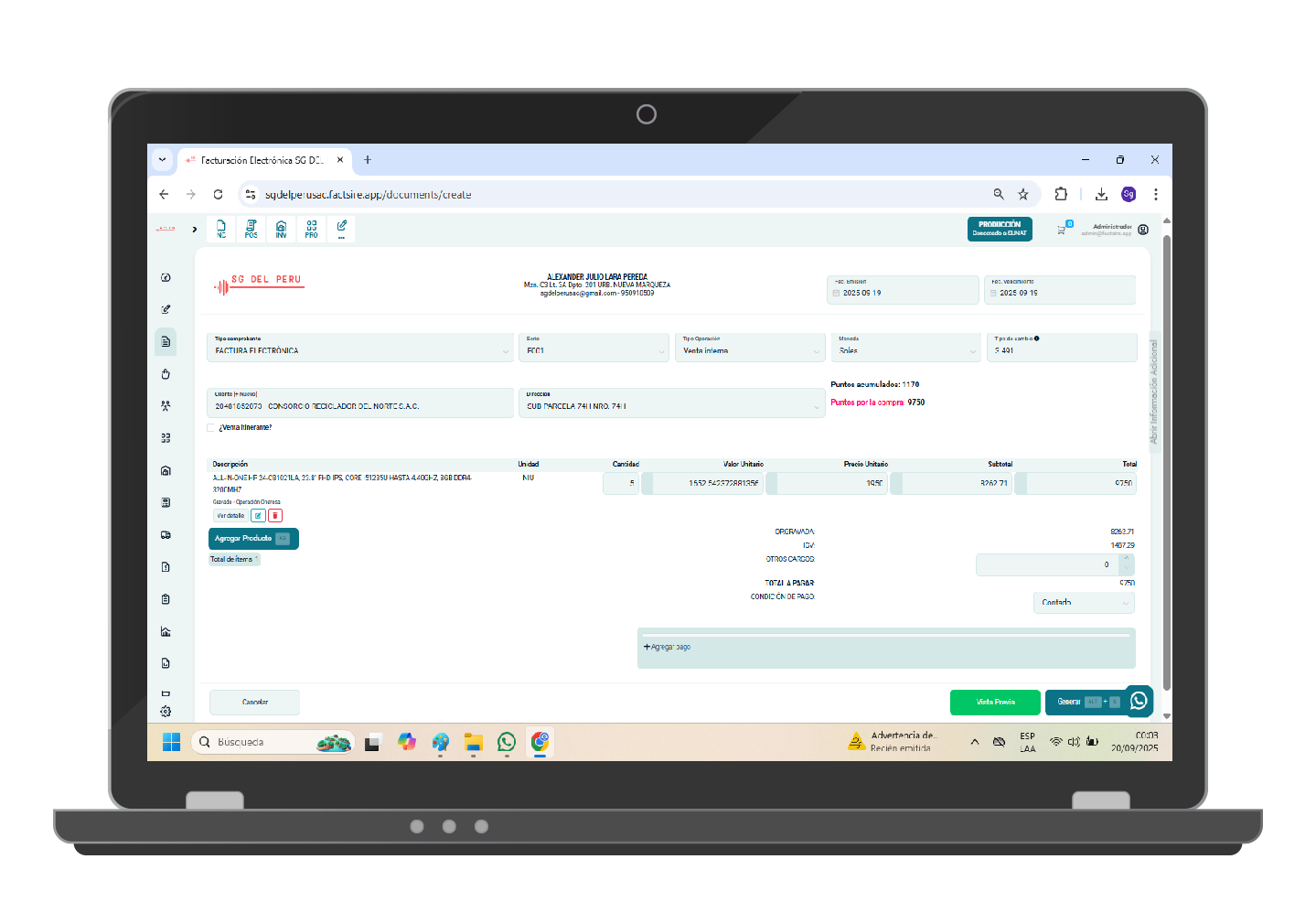App de la plataforma Factsire